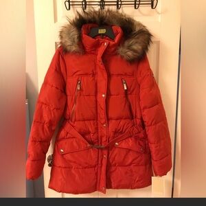 Michael kors hooded puffer coat